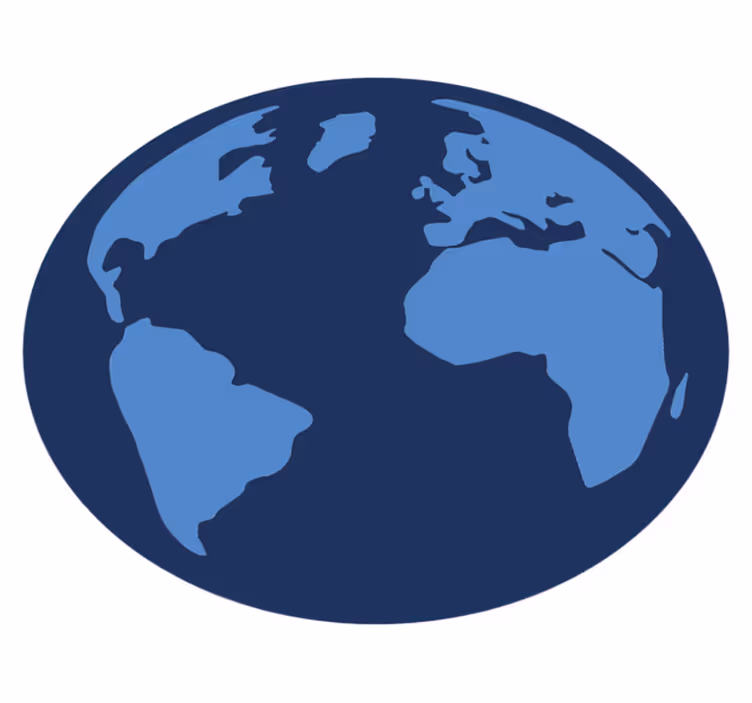 Tapis vinyle carte du monde représentation du globe - TenStickers