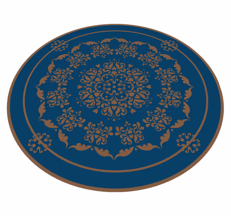 Tapis vinyle mandala motif rond élégant - TenStickers
