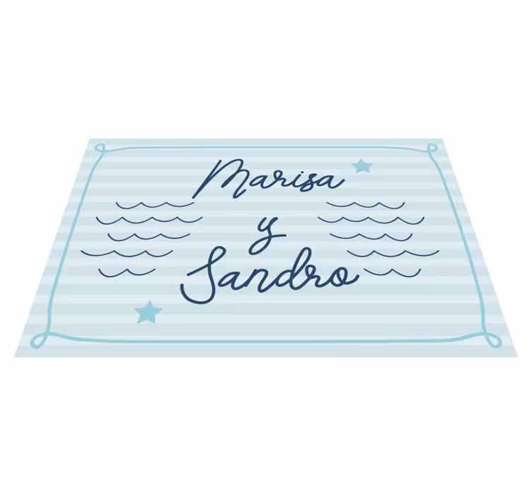 Tapis vinyle avec nom Bord de la mer - TenStickers