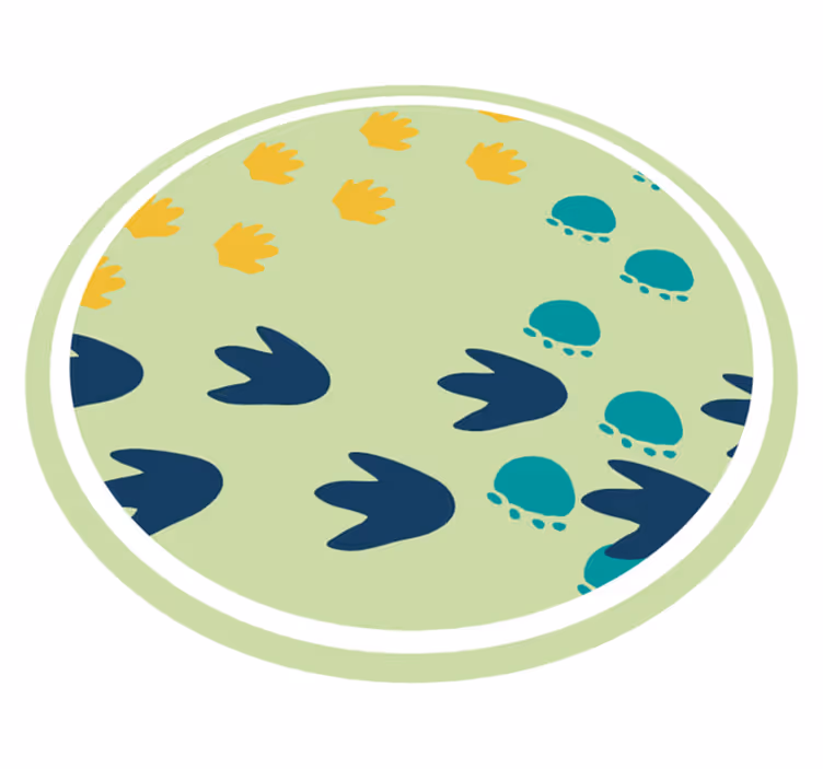 Tapis vinyle chambre bebe Empreintes de dinosaures - TenStickers