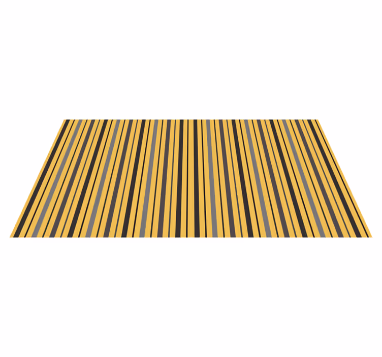 tapis vinyle salon Rayé jaune et gris - TenStickers
