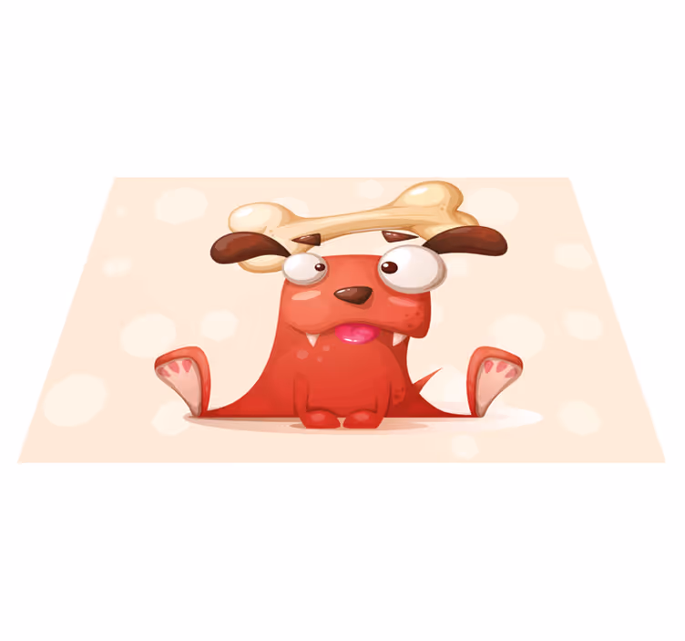Tapis vinyle chambre bébé chiot joyeux - TenStickers