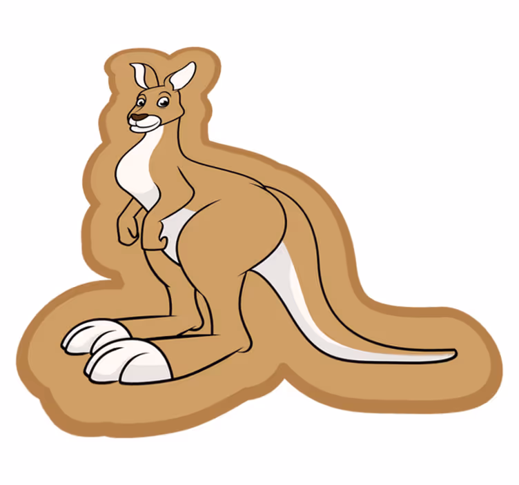 Tapis vinyle chambre bébé personnage de kangourou - TenStickers