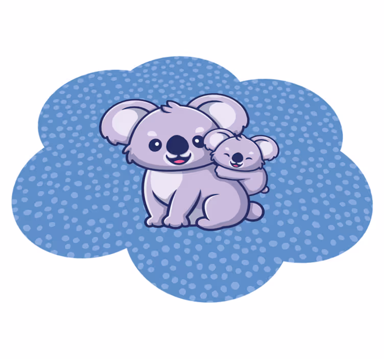 Tapis vinyle pour enfants adorable couple de koalas - TenStickers