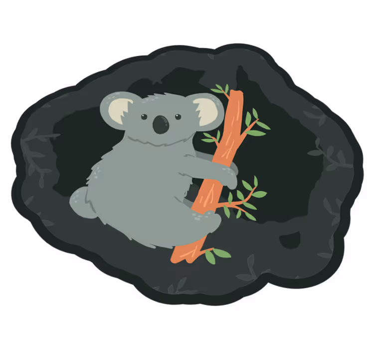 Tapis vinyle animal breloque koala mignon - TenStickers