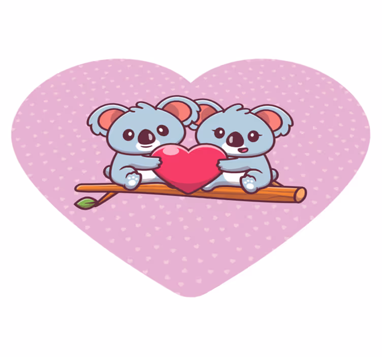 Tapis vinyle pour enfants koalas câlins adorables - TenStickers