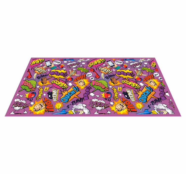 Tapis vinyle ado bulles de dialogue comiques - TenStickers