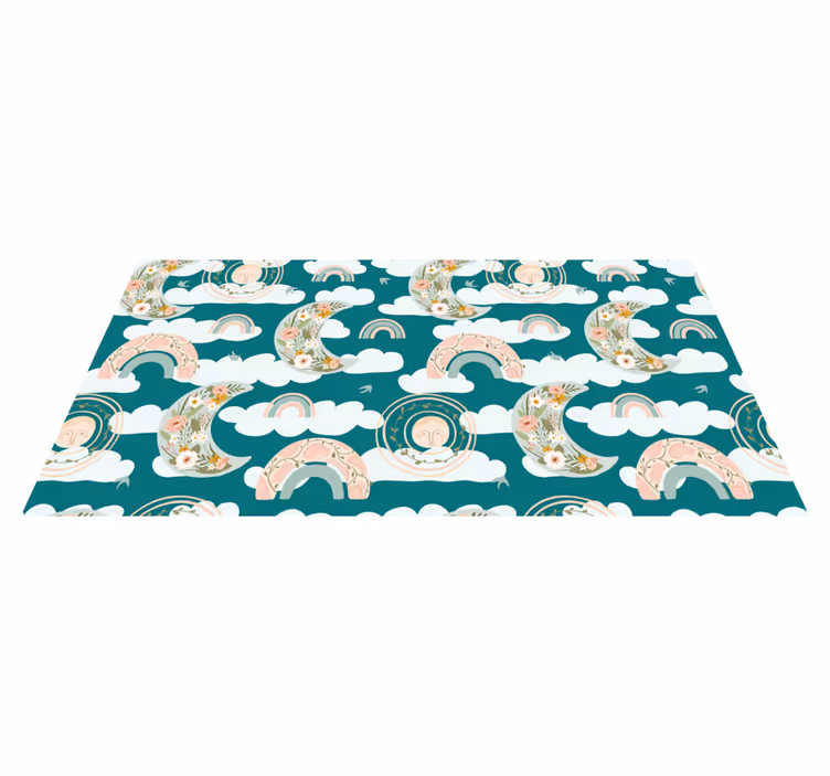 tapis vinyle chambre Arc-en-ciel de printemps pour enfants - TenStickers