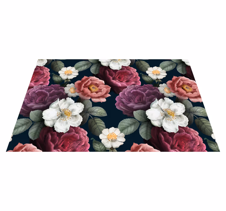 Tapis vinyle fleurs et plantes sophistication botanique chic - TenStickers