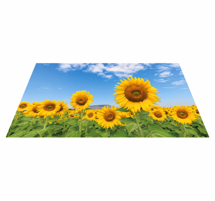 tapis vinyle cuisine Champ de fleurs de soleil - TenStickers
