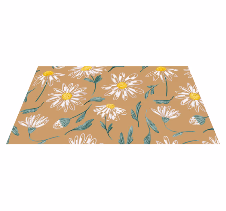 tapis vinyle cuisine Fleur de marguerite en fleurs - TenStickers