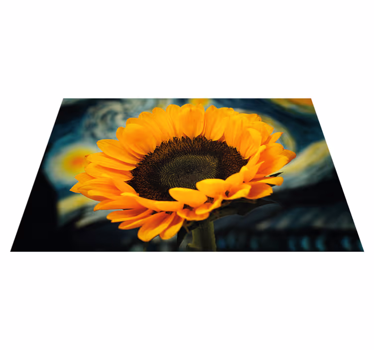 Tapis vinyle fleurs et plantes tournesol Éclatant - TenStickers