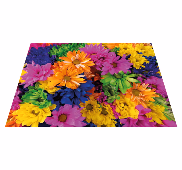 Tapis vinyle fleurs et plantes exposition florale colorée - TenStickers