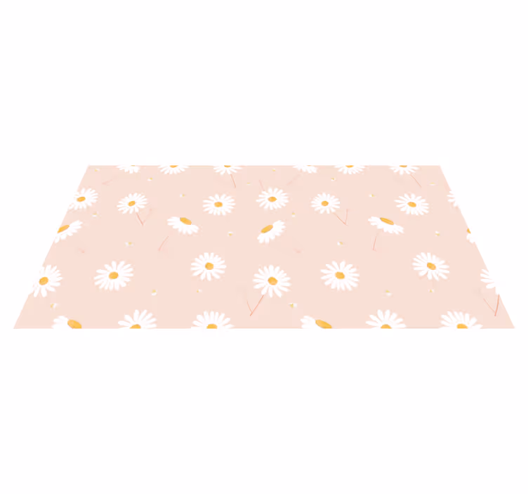 tapis vinyle salon Fleurs de marguerite nordique - TenStickers