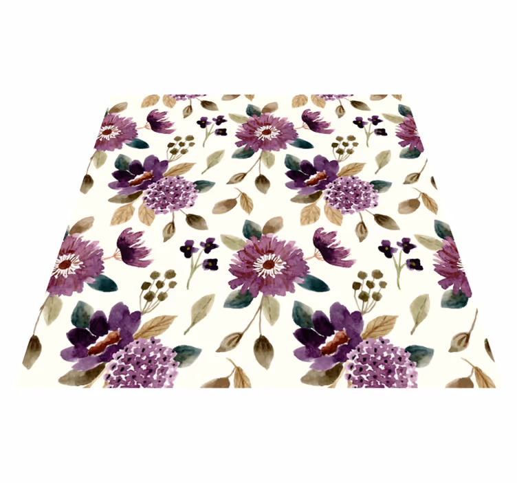 Tapis vinyle fleurs et plantes joie épanouie - TenStickers