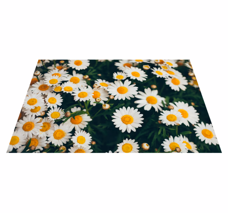 Tapis vinyle fleurs et plantes imprimé floral marguerite - TenStickers