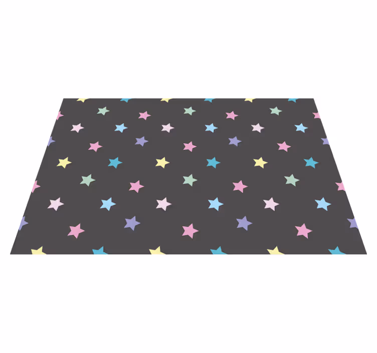 Tapis vinyle étoile motif coloré pour enfants - TenStickers