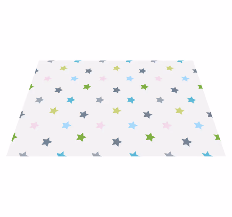 Tapis vinyle étoile couleurs minimalistes - TenStickers