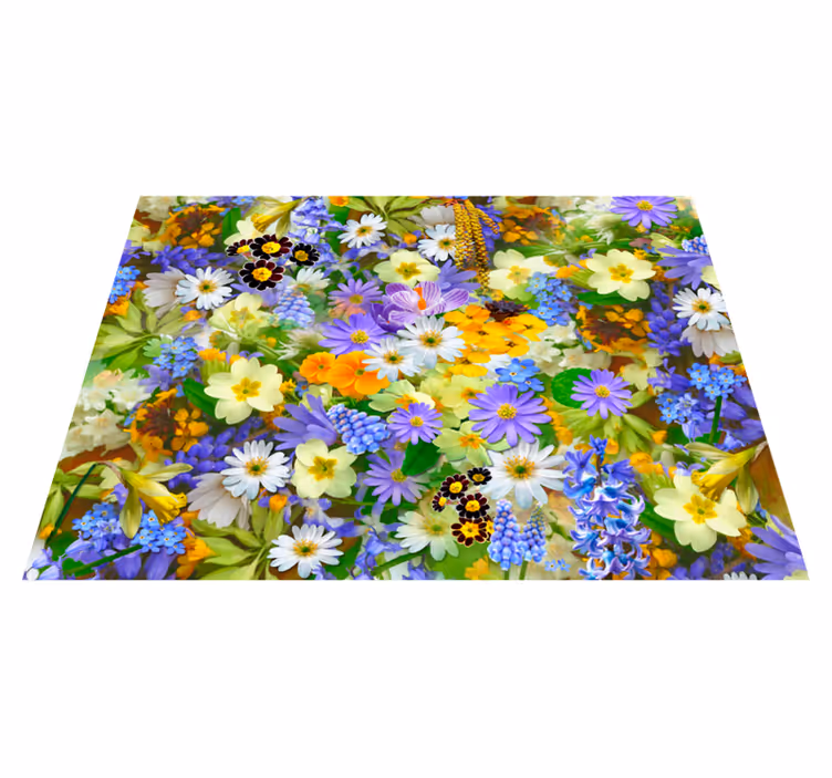 Tapis vinyle fleurs et plantes concept de fleur vivante - TenStickers