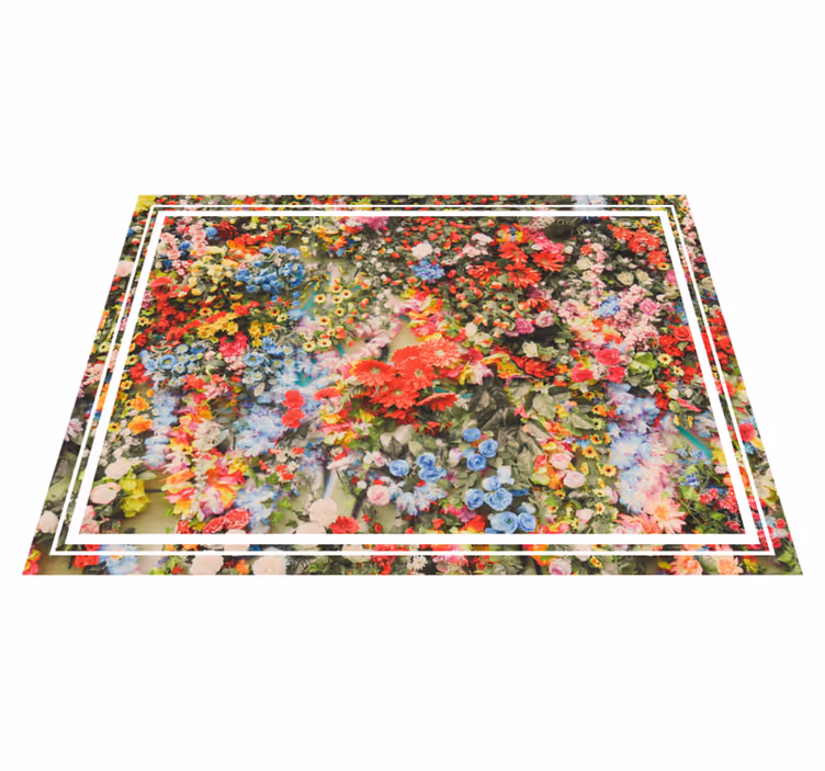 tapis vinyle couloir Champ de fleurs différent - TenStickers