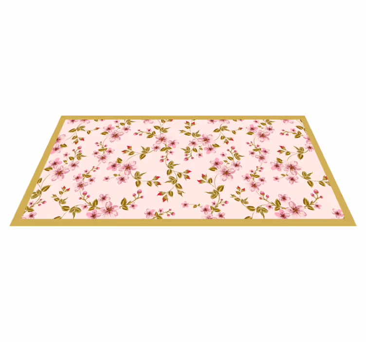 Tapis vinyle fleurs et plantes motif de fleurs botaniques - TenStickers