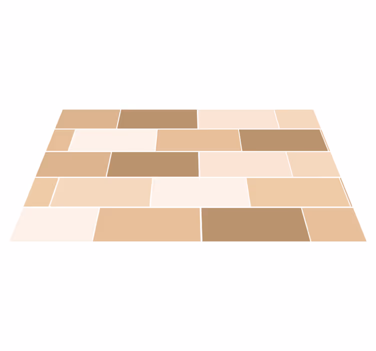 Tapis vinyle carreaux Pvc beige - TenStickers