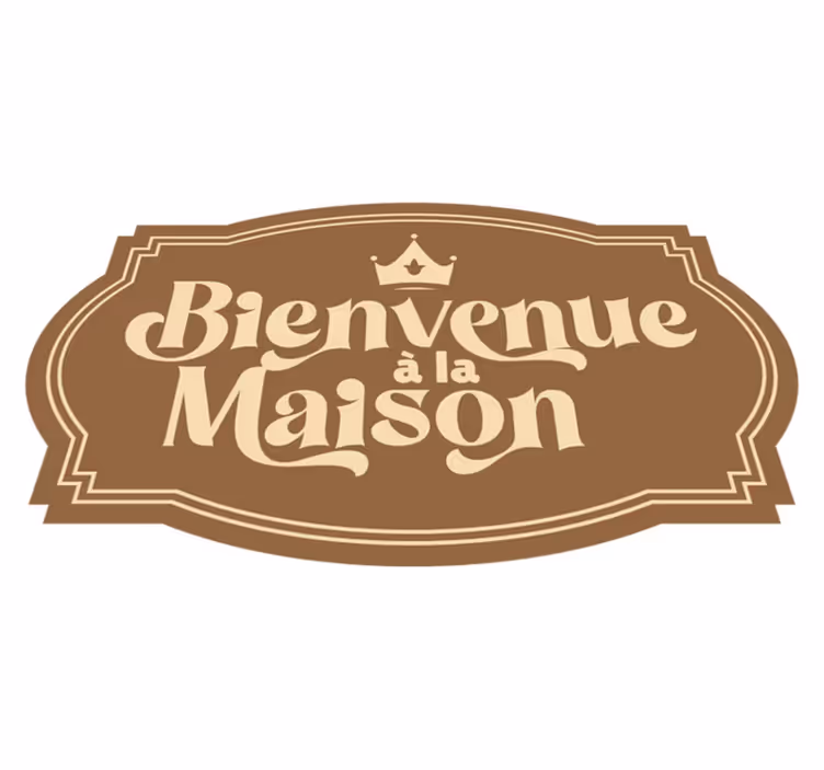 Tapis vinyle citation Phrase de bienvenue à la maison - TenStickers