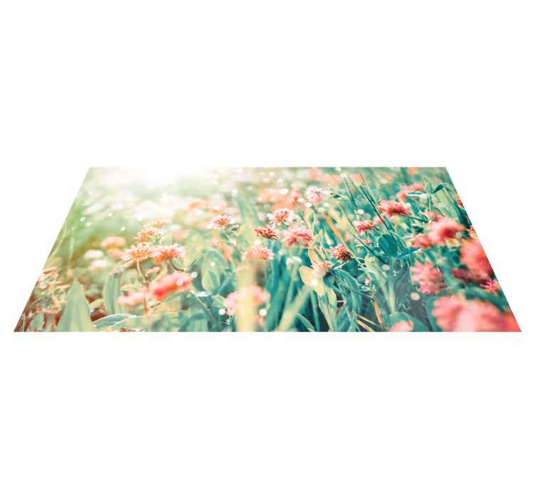 tapis vinyle salle a manger Fleurs de saison - TenStickers