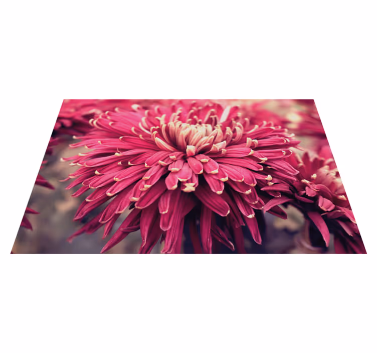 tapis vinyle salon Conception de grandes fleurs - TenStickers