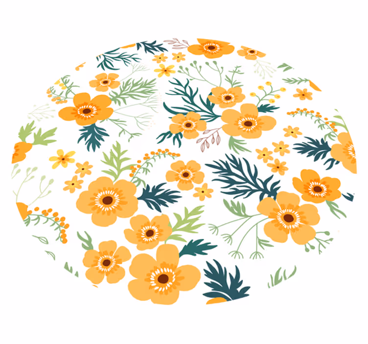 Tapis vinyle fleurs et plantes motif de bouquet floral - TenStickers