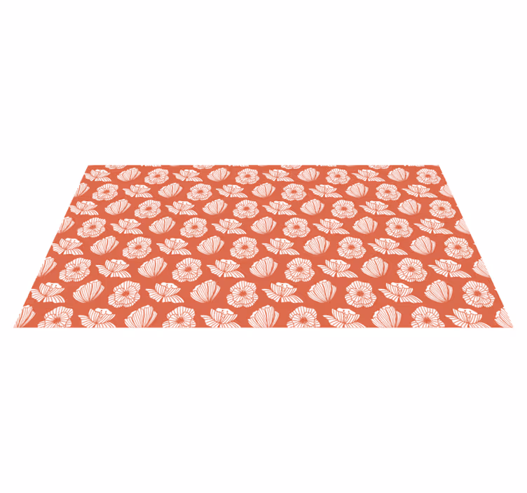 Tapis vinyle fleurs et plantes élément floral - TenStickers