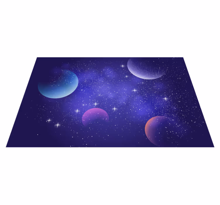 Tapis vinyle Espace mystérieux avec étoiles - TenStickers
