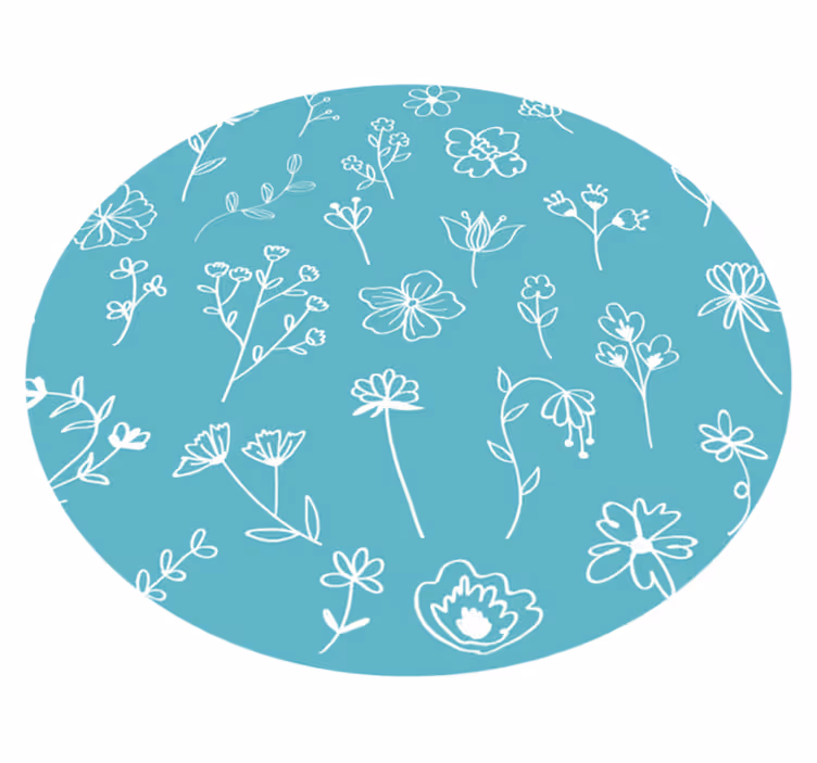 Tapis vinyle fleurs et plantes illustrations élégantes - TenStickers