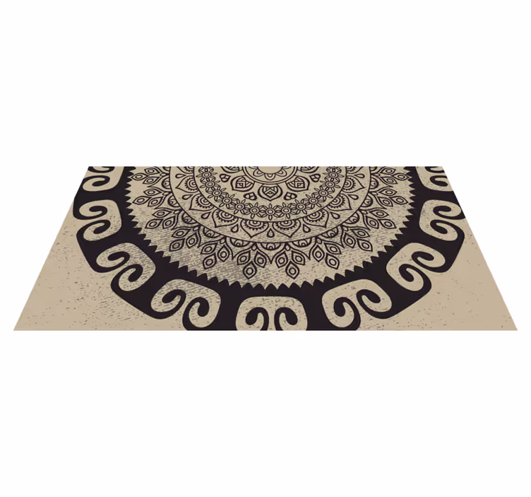 Tapis vinyle mandala motif sophistiqué - TenStickers