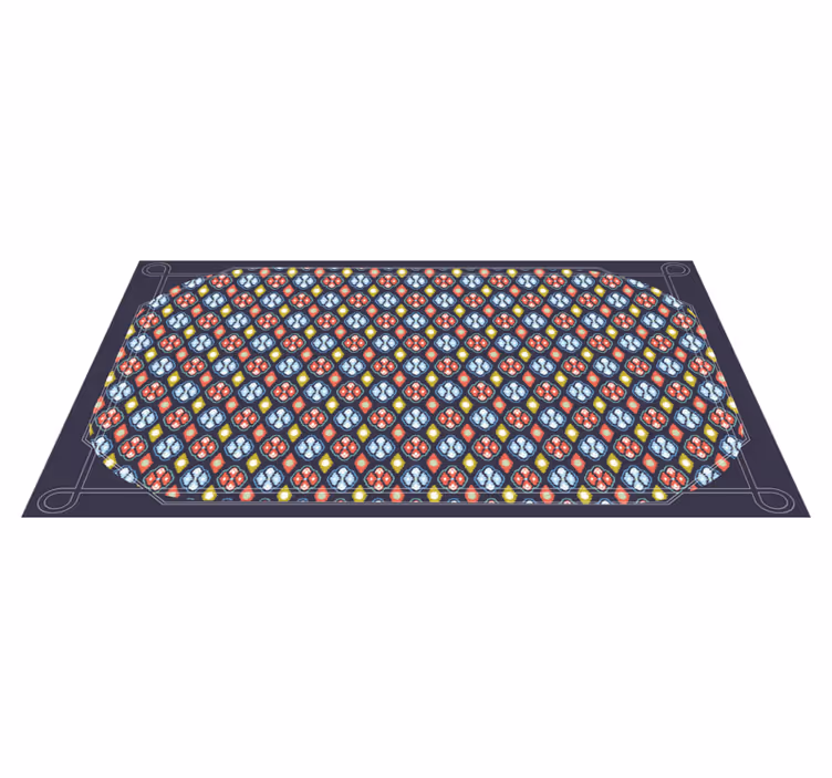 Tapis vinyle entrée composition de mosaïque colorée - TenStickers