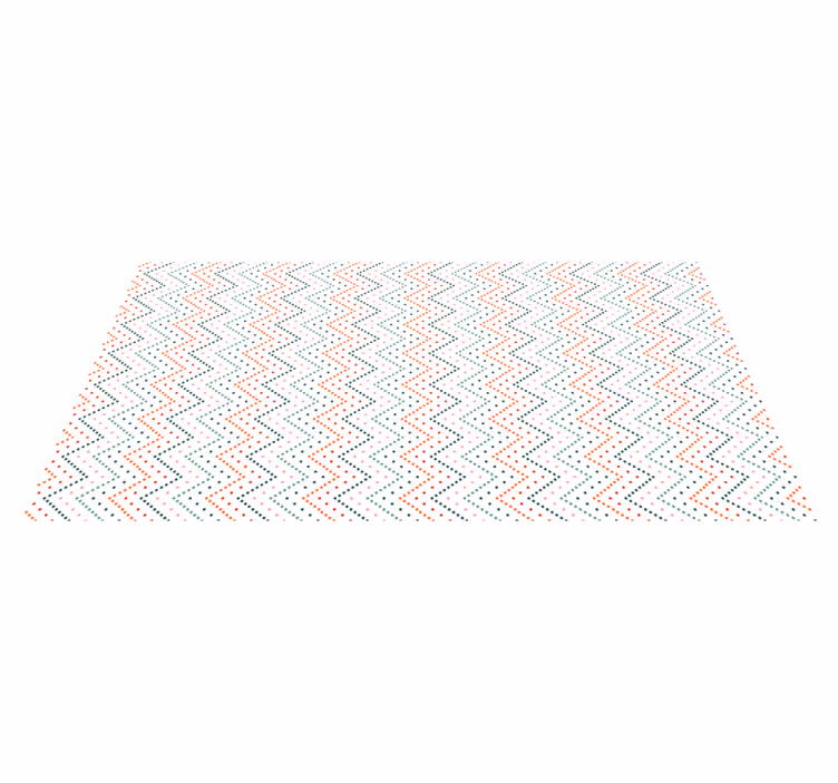 Tapis vinyle éthnique motif de couleur en zigzag - TenStickers
