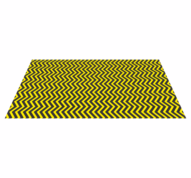 Tapis vinyle géométrique motif de vagues à chevrons - TenStickers