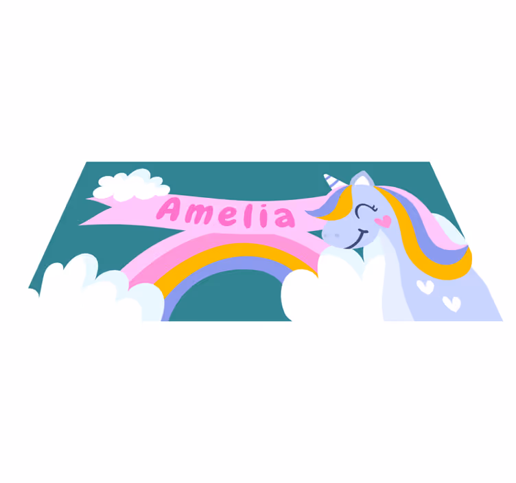 Tapis vinyle autres tapis costume de licorne arc-en-ciel - TenStickers