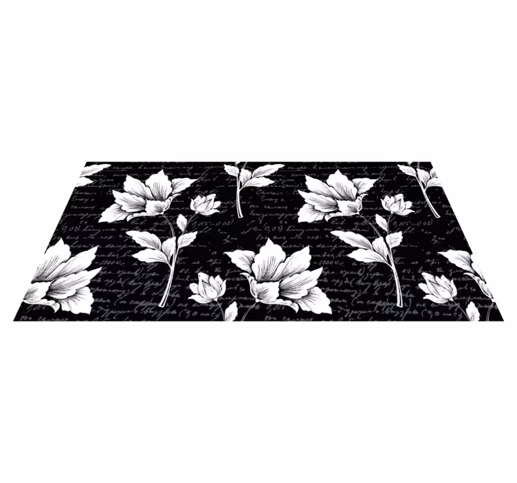 Tapis vinyle fleurs et plantes élément botanique gracieux - TenStickers