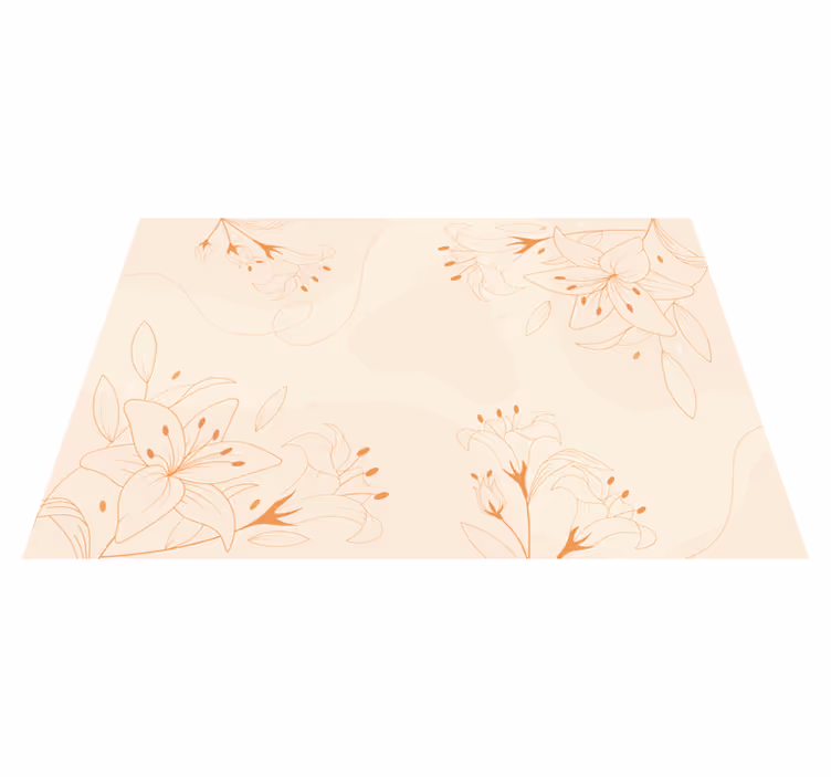 Tapis vinyle fleurs et plantes composante botanique élégante - TenStickers