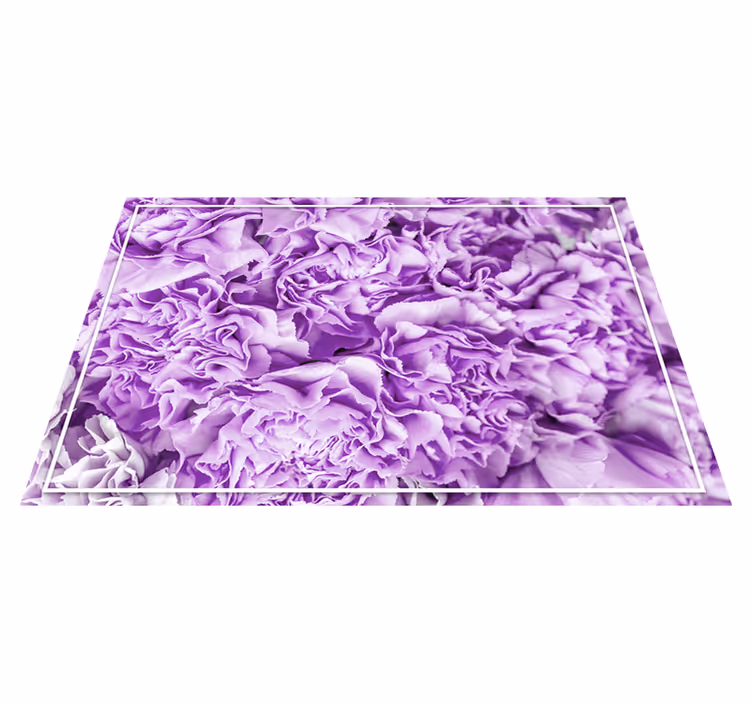 Tapis vinyle fleurs et plantes fleurs violettes éclatantes - TenStickers