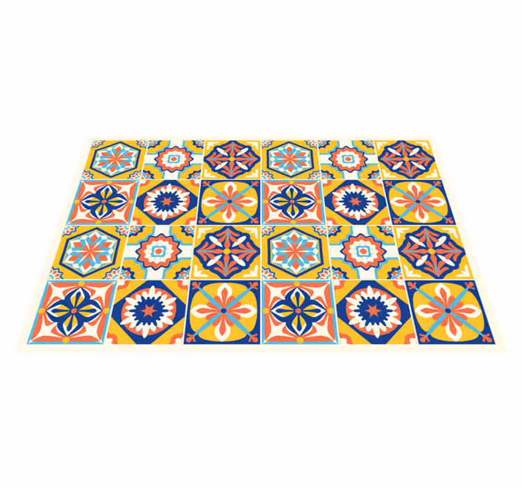 Tapis vinyle cuisine Teintes chaudes couleurs - TenStickers