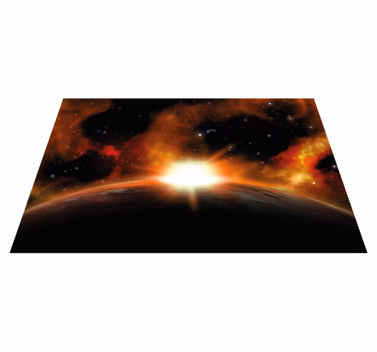 Tapis vinyle étoile lueur céleste du lever du soleil - TenStickers