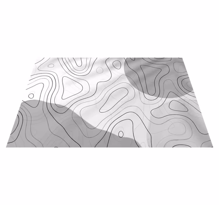 Tapis vinyle minimaliste motifs linéaires abstraits - TenStickers