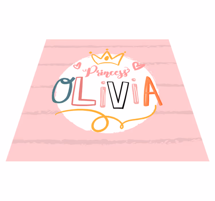 Tapis vinyle autres tapis princesse couronnée avec nom - TenStickers