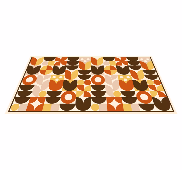 Tapis vinyle géométrique motif de formes audacieuses - TenStickers