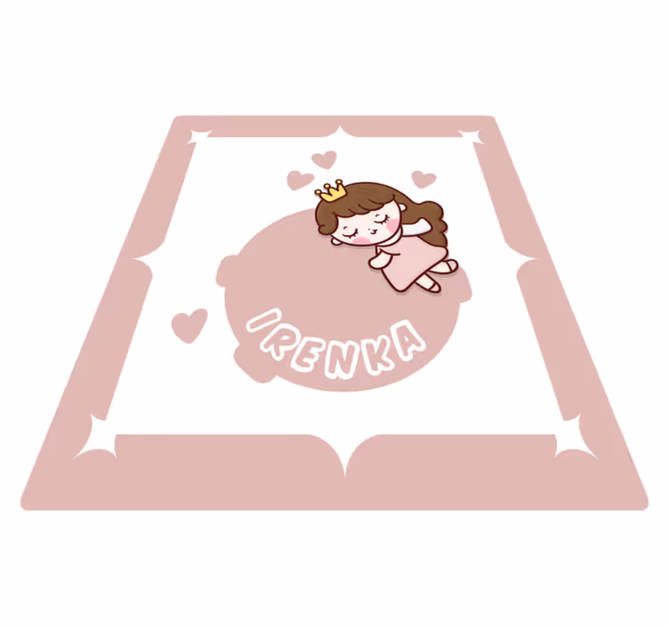 Tapis vinyle personnalisé thème de princesse mignonne - TenStickers