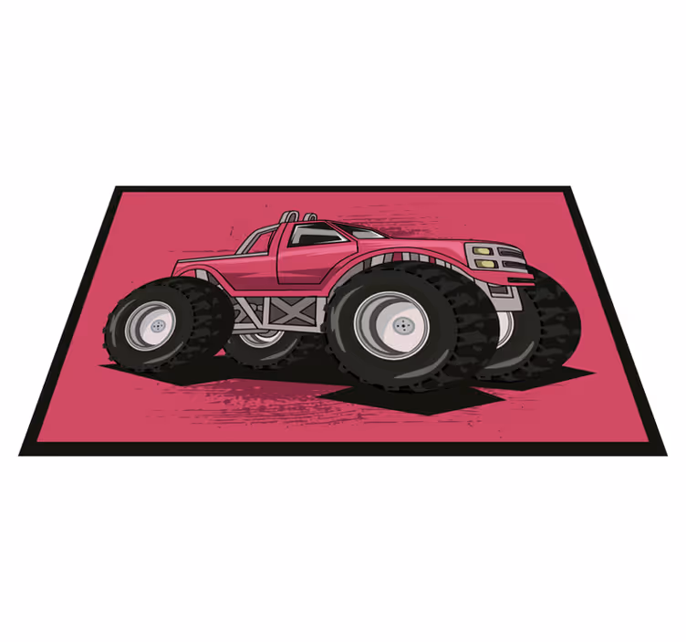tapis vinyle salon Gros camion monter - TenStickers