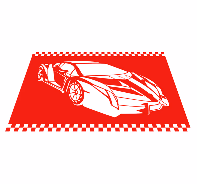 Tapis vinyle salon Hyper voiture italienne - TenStickers