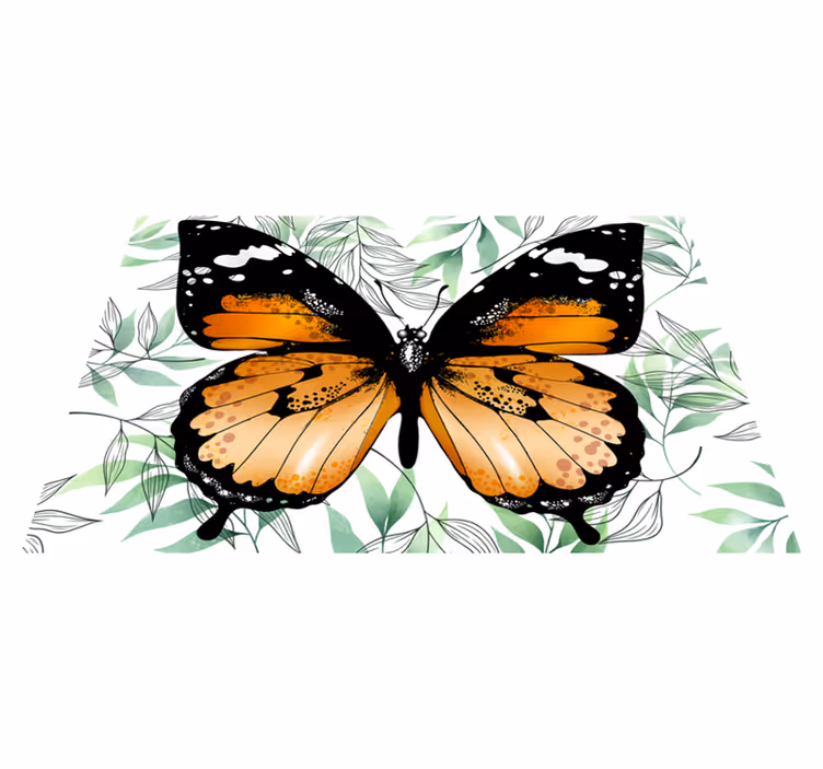 Tapis vinyle animal exposition de papillons colorés - TenStickers